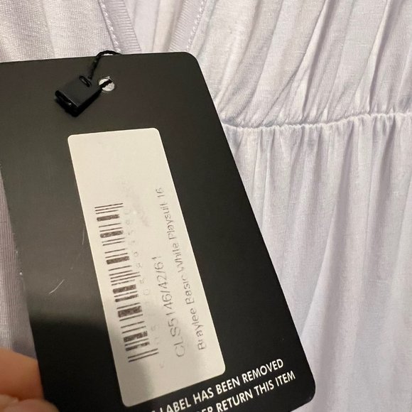 Pretty Little Thing-NWT-Swim Suit Cover Up-Romper-One Piece-Soft-Low Cut Front - Picture 9 of 10